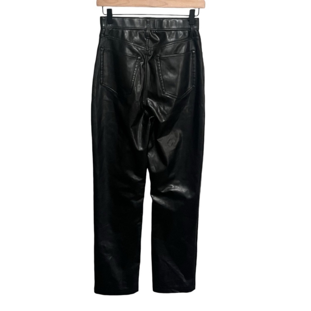 Abercrombie and Fitch The 90s Straight Ultra High Rise Vegan Leather Pants - Picture 5 of 13